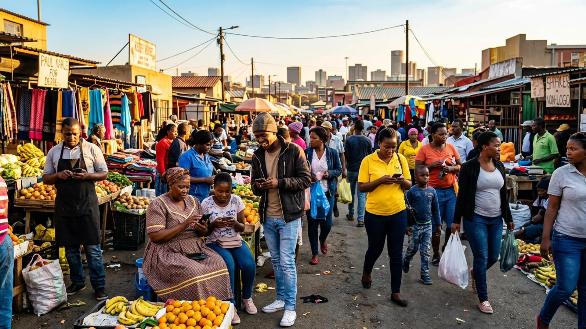 Workers connecting on WhatsApp across South Africa